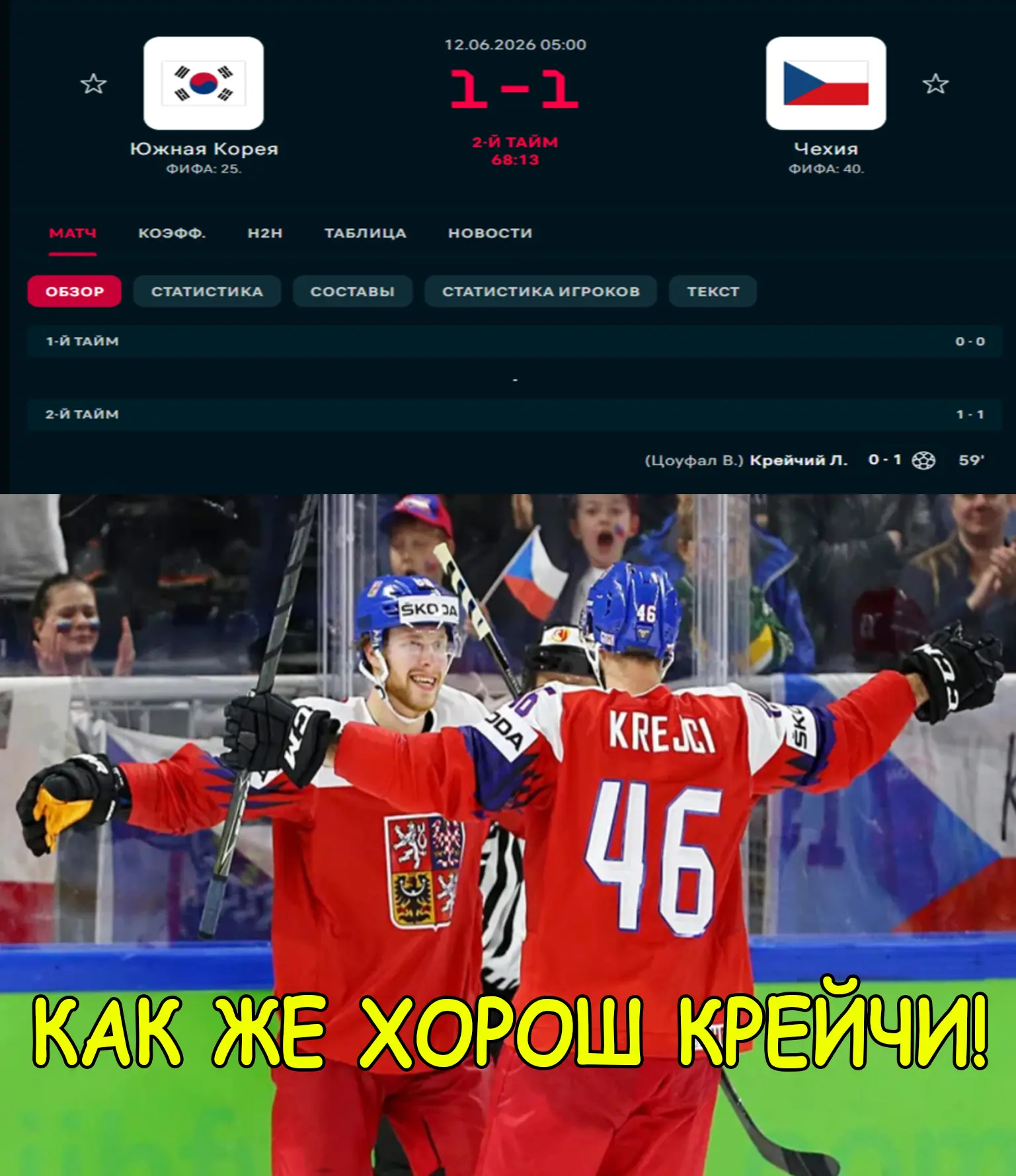 Давид Крейчи продолжает тащить свою сборную к финалу чемпионата мира по футболу!