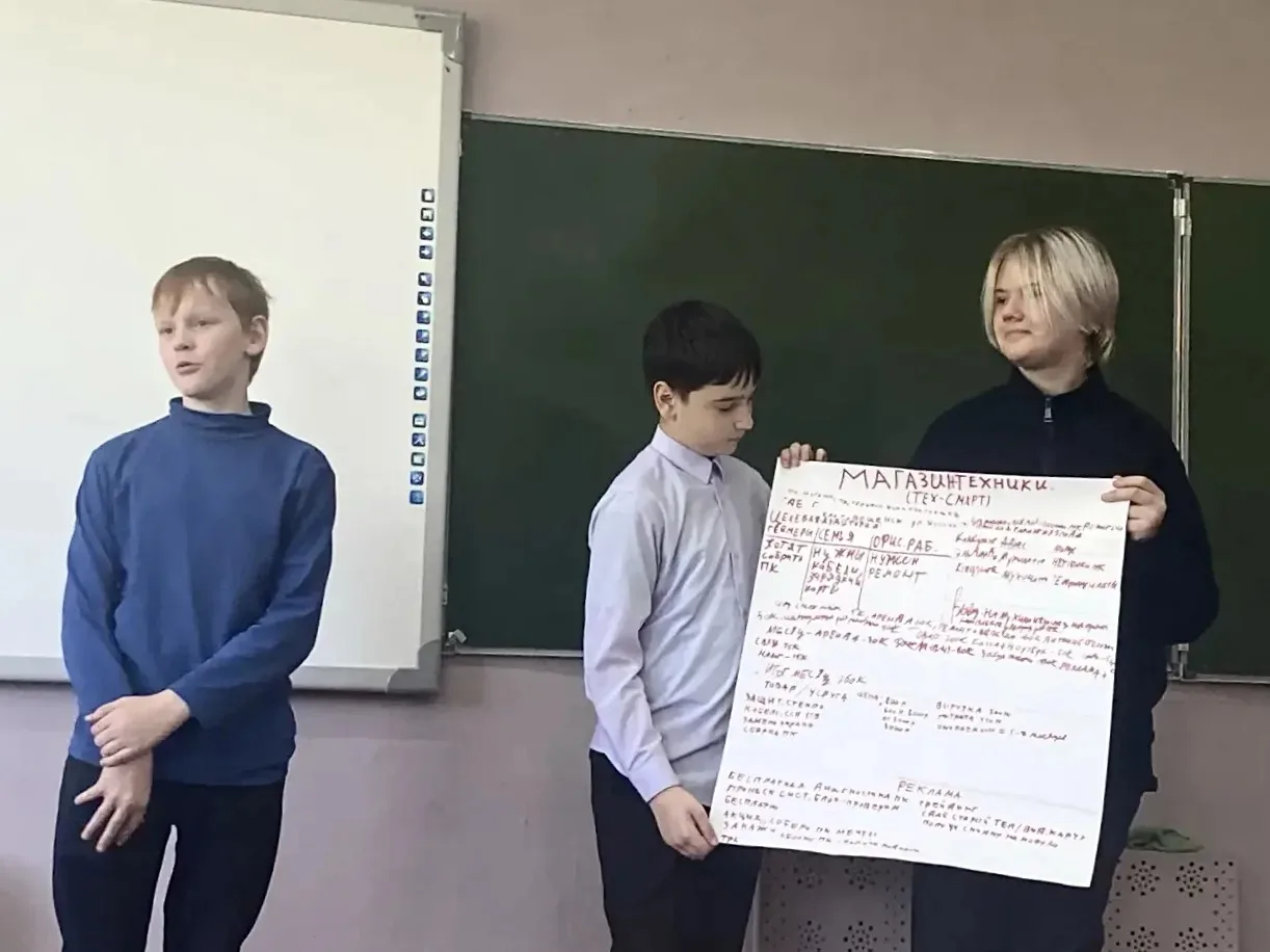 В завершающие дни учебного года в 6 классах Гимназии на уроках финансовой грамотности прошла защита 