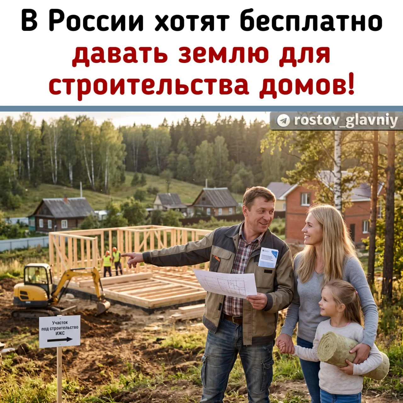 🏡 Власти обсуждают бесплатную раздачу земли россиянам для строительства частных домов!