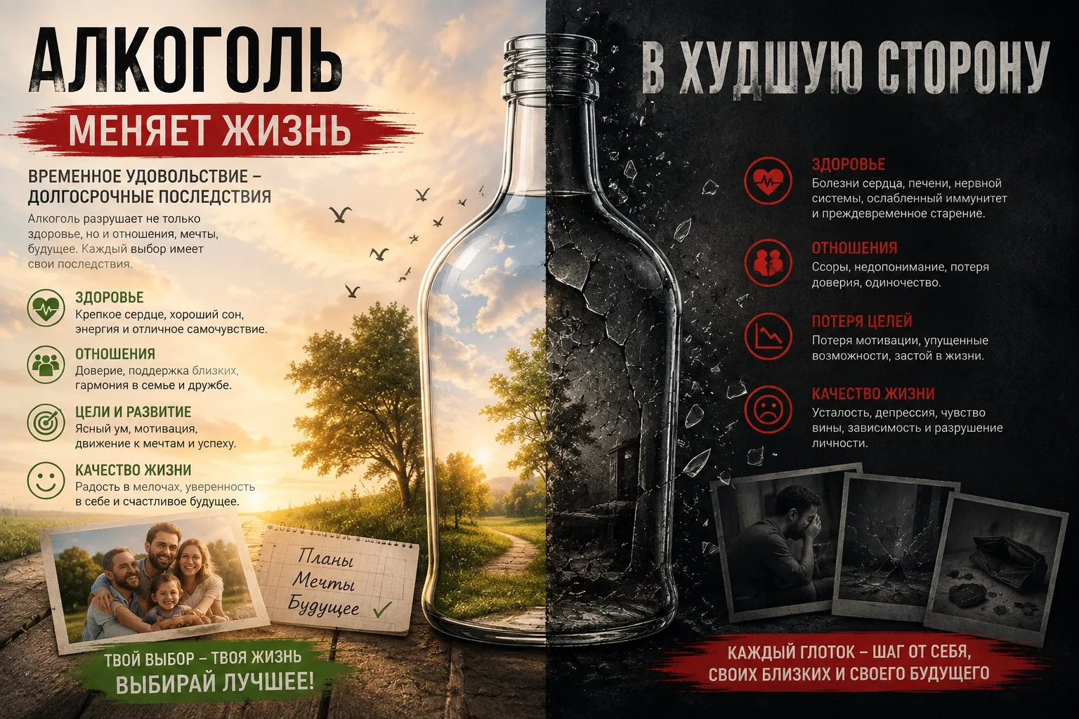 Алкоголь может изменить жизнь гораздо сильнее, чем кажется в момент кратковременного уд...