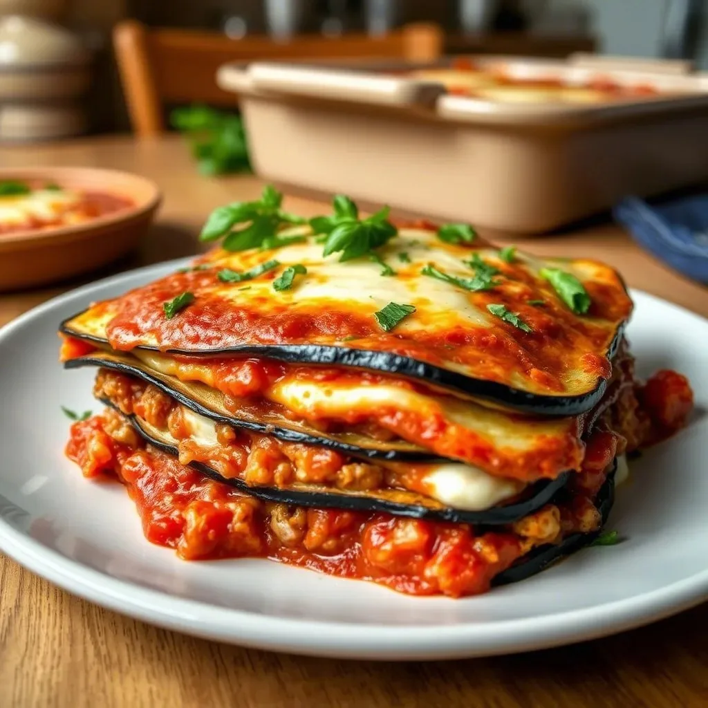 🍆 Лазанья с баклажанами и индейкой