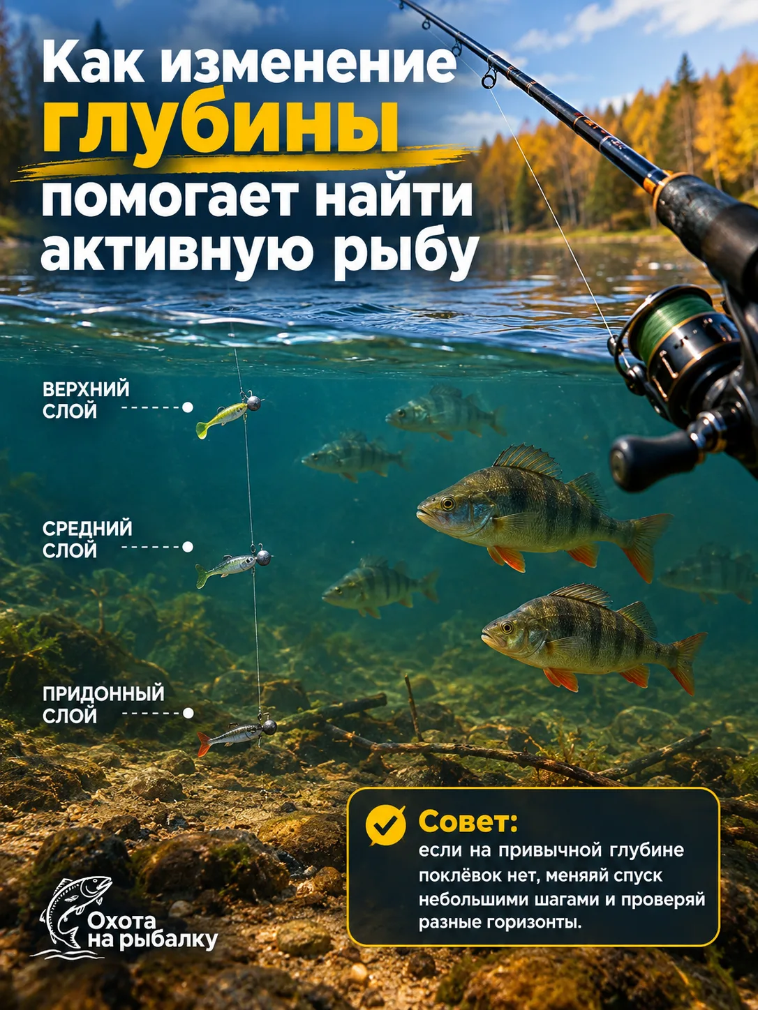 🎣 Как изменение глубины помогает найти активную рыбу