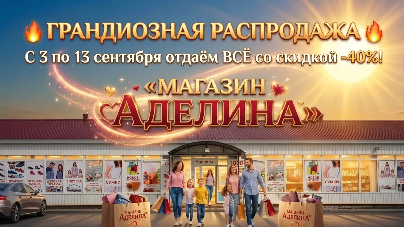 🔥 ГРАНДИОЗНАЯ РАСПРОДАЖА В «АДЕЛИНЕ»! 🔥