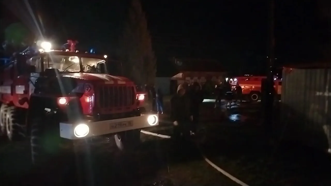 Две женщины погибли при пожаре в Новопышминском. Огонь уничтожил дом, постройки и два а...