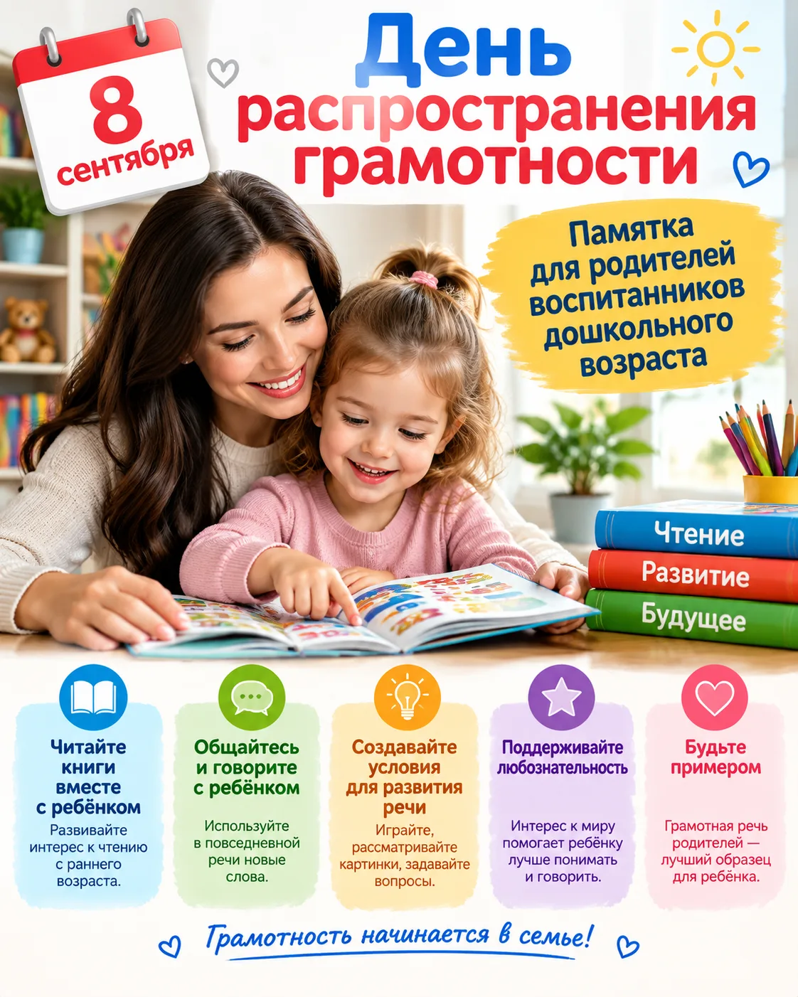 8 сентября.  День распространения грамотности.