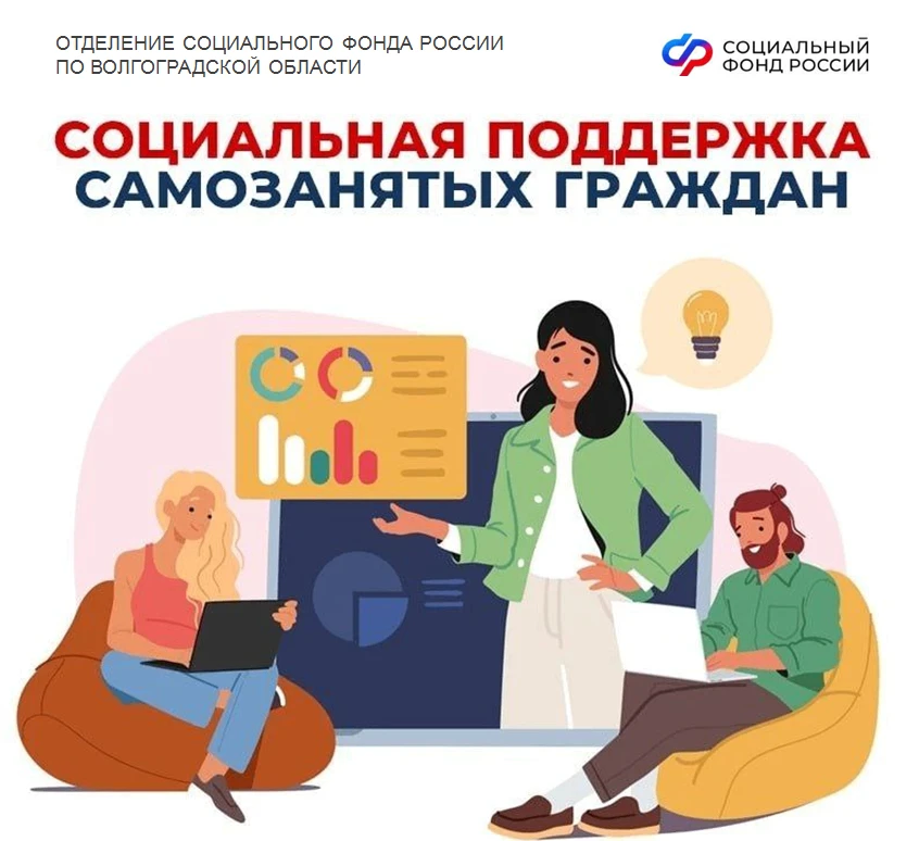 🤝 Отделение Соцфонда по Волгоградской области расширяет поддержку самозанятых жителей региона  С 1 и