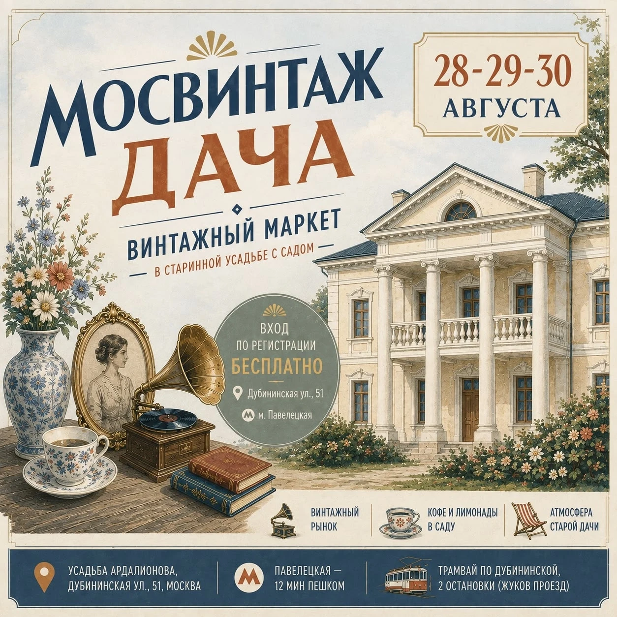 Последний маркет Мосвинтаж Дача этого лета