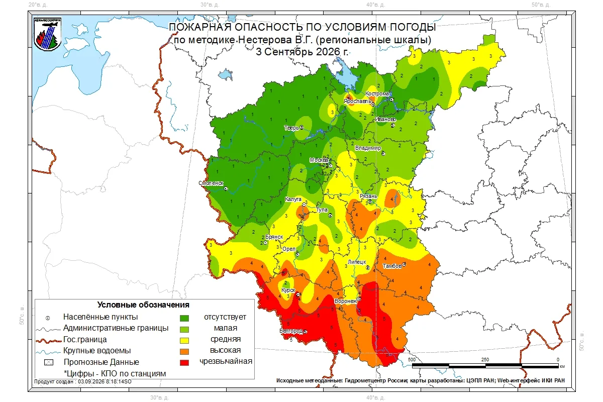 О лесопожарной обстановке в лесах Ивановской области на 3 сентября 2026 года🔥🌲