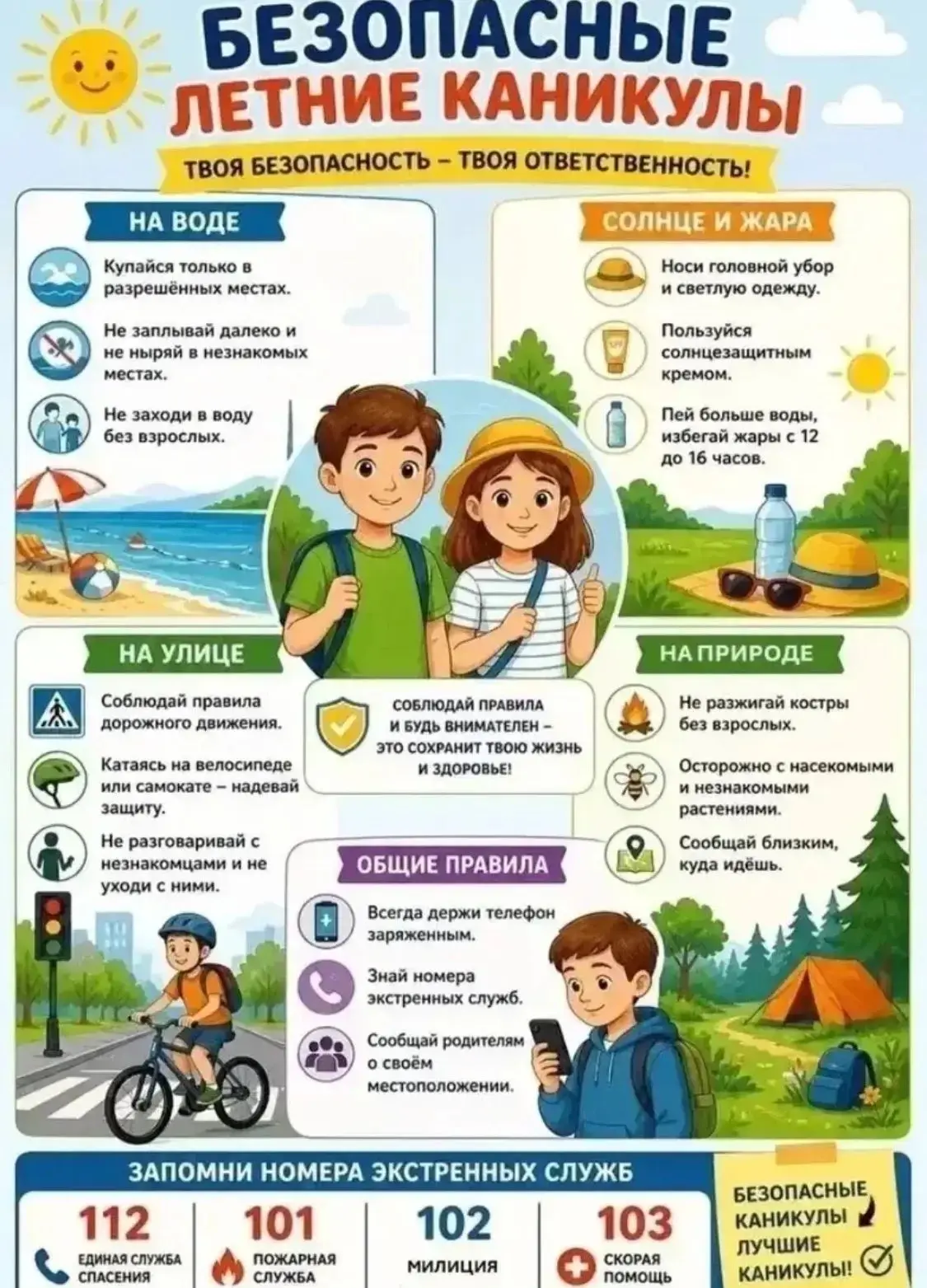 Лето — время приключений, новых открытий и ярких эмоций, особенно для школьников! 
Но чтобы каникулы
