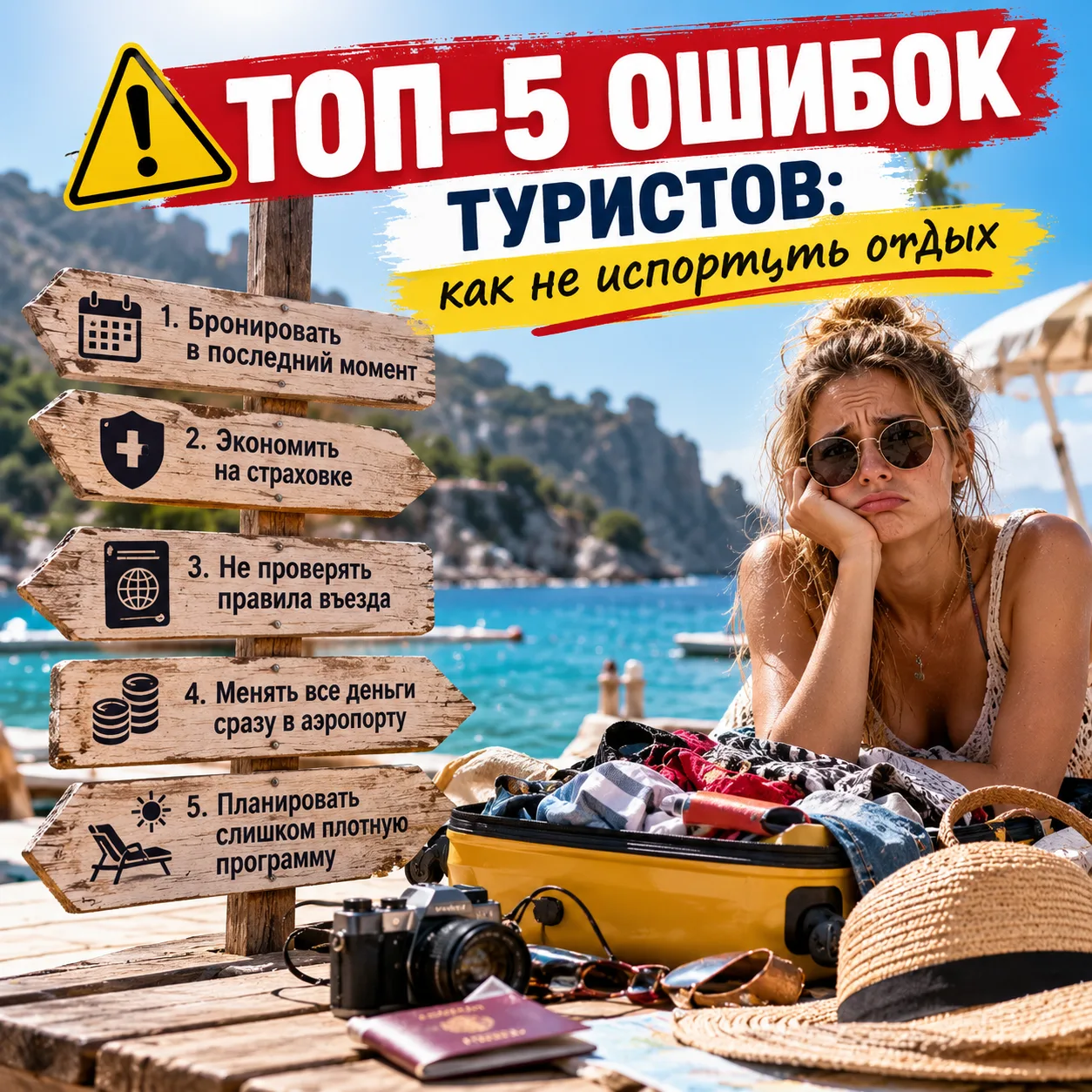 ⚠️ Топ-5 ошибок туристов: как не испортить отдых