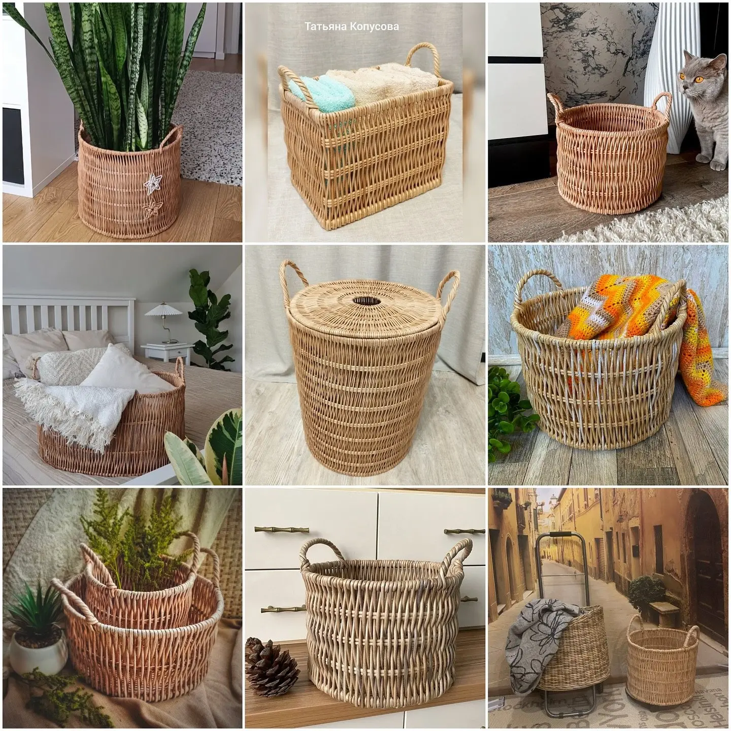🤗Работы девочек по мастер классу корзина в стиле Zara_home