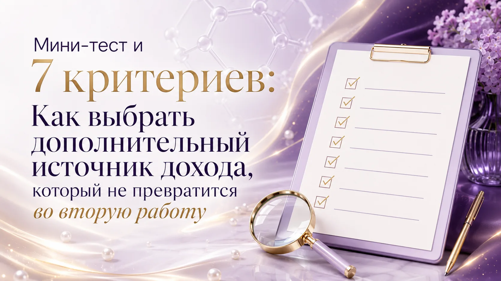 Гайд + мини-тест + 7 критериев: "Как выбрать дополнительный источник дохода, который не...