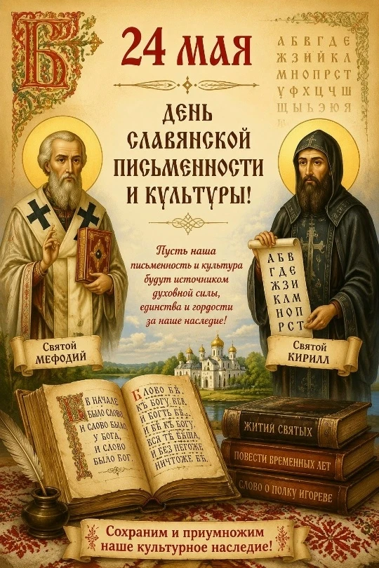 24 мая - День славянской письменности и культуры