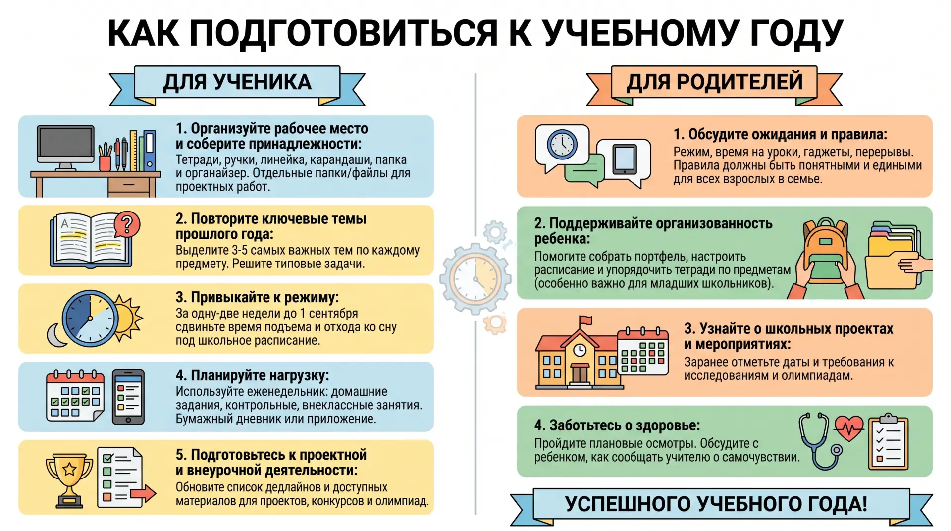 Совсем скоро вновь начнется учебный год! А это значит, что важно вспомнить самые просты...