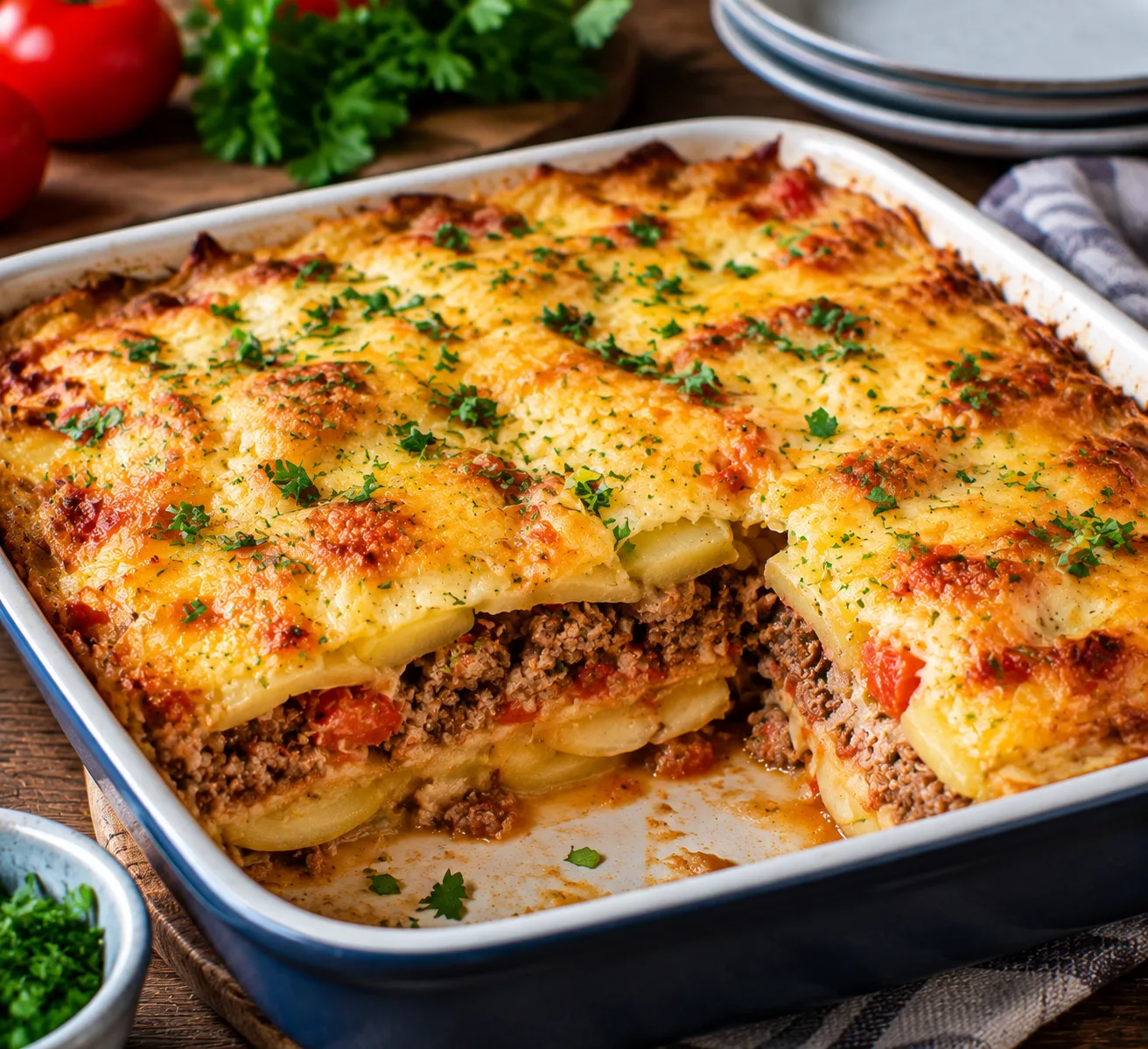 🥔 Запеканка с фаршем и картошкой — просто, сытно и по-домашнему 🍲