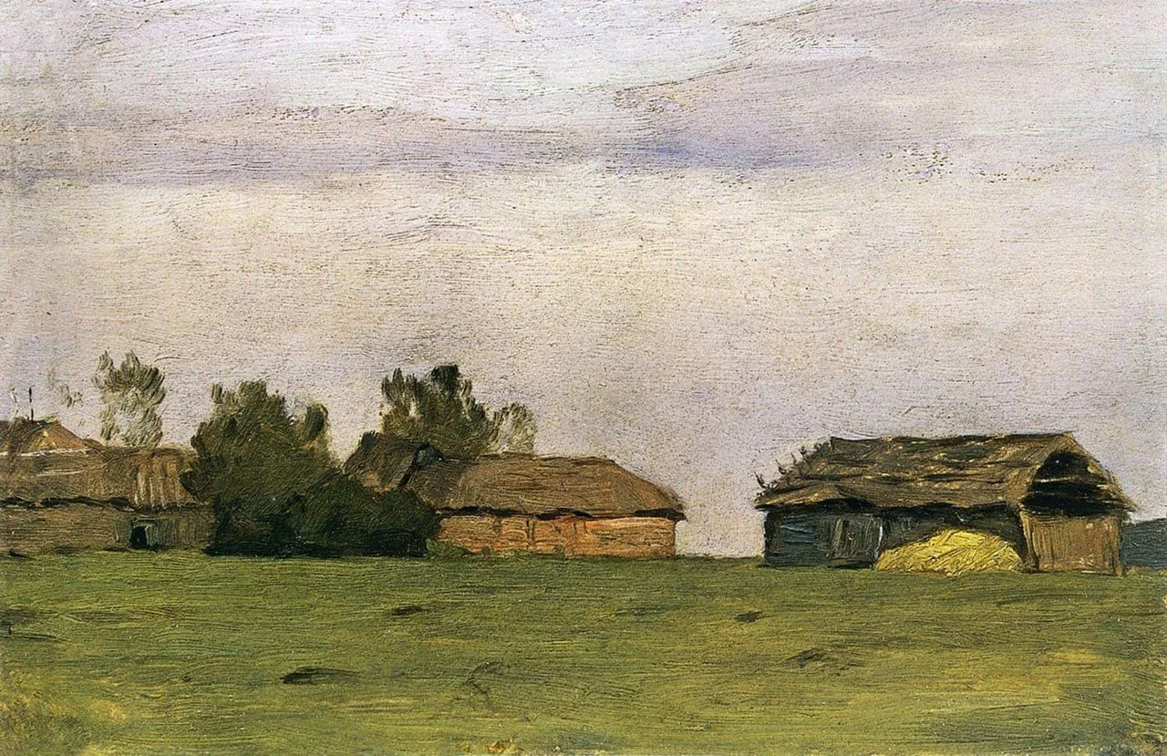 «Пейзаж с постройками», 1890-е.
