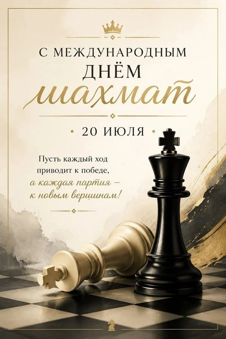 20 июля — Международный день шахмат!
Шахматы – это и спорт, и искусство, и точные науки. Игра, позво