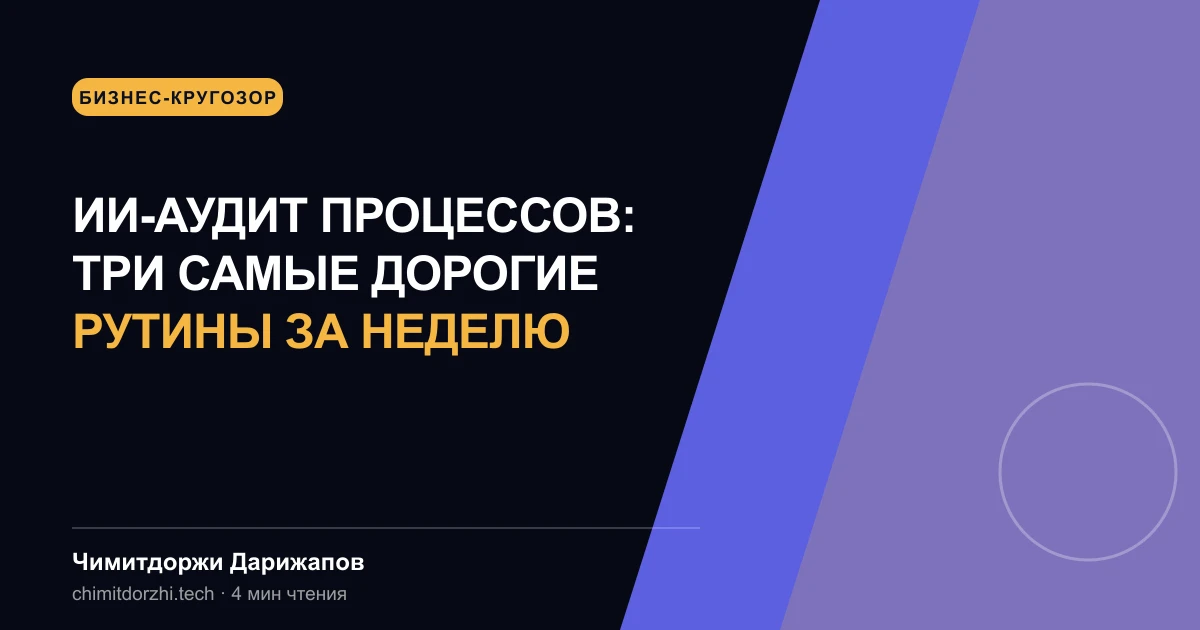ИИ-аудит процессов: три самые дорогие рутины за неделю