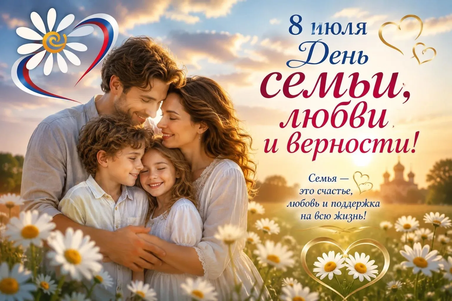 С Днем семьи, любви и верности! ❤️☀️
8 июля — день, когда мы вспоминаем о самом главном в жизни. О д