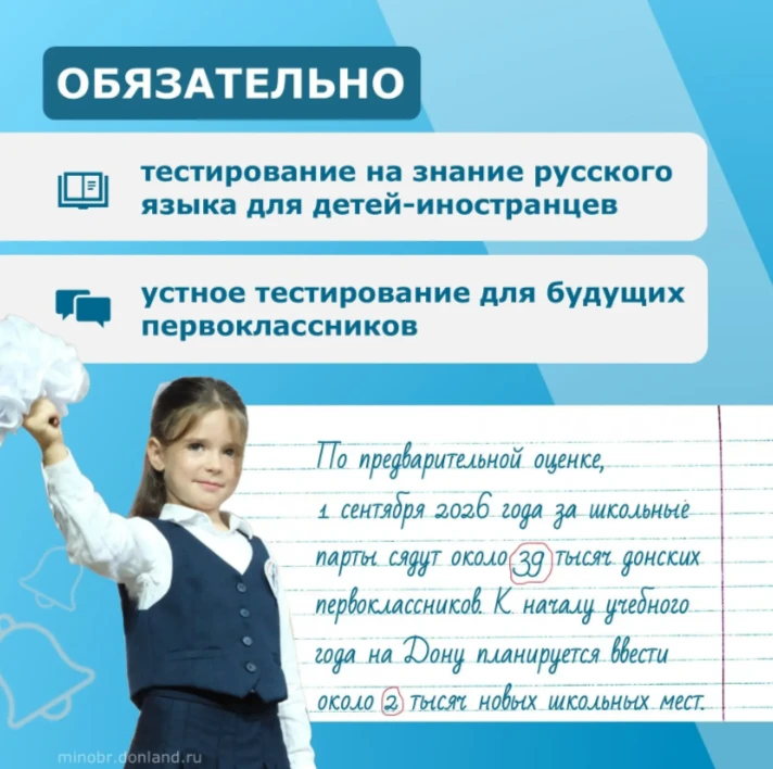 01.04.2026 стартовал прием заявлений в 1 класс. Подать заявление на приём можно лично в школе, заказ