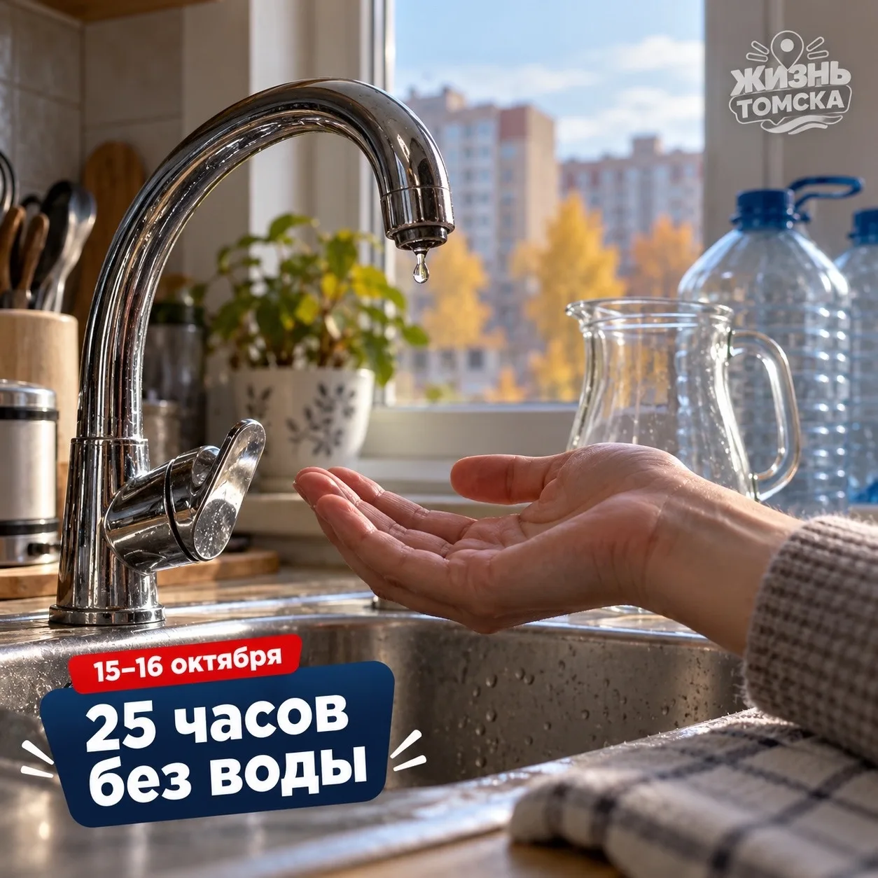 💧 25 часов без воды: в Томске под отключение попадут 1 228 адресов