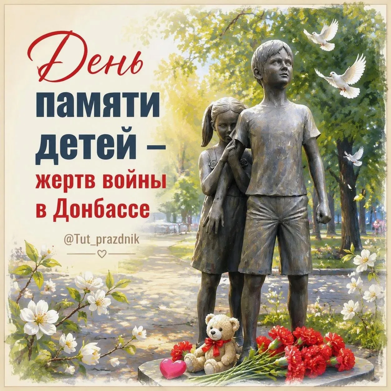 🕊 27 июля — День памяти детей-жертв войны в Донбассе

27 июля отмечается памятная дата, учреждённая