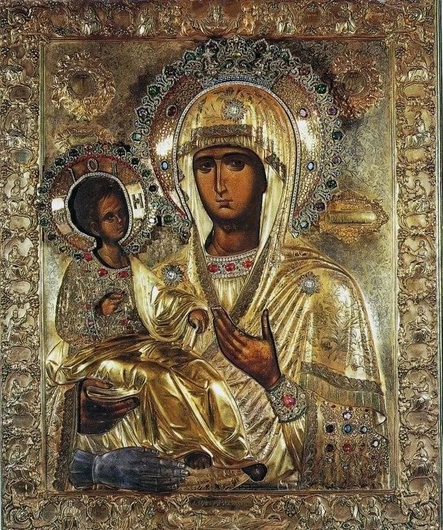 Молитва перед иконой Божией Матери "Троеручица"

О, Пресвята́я Госпоже́ Влады́чице Богоро́дице, ве́л