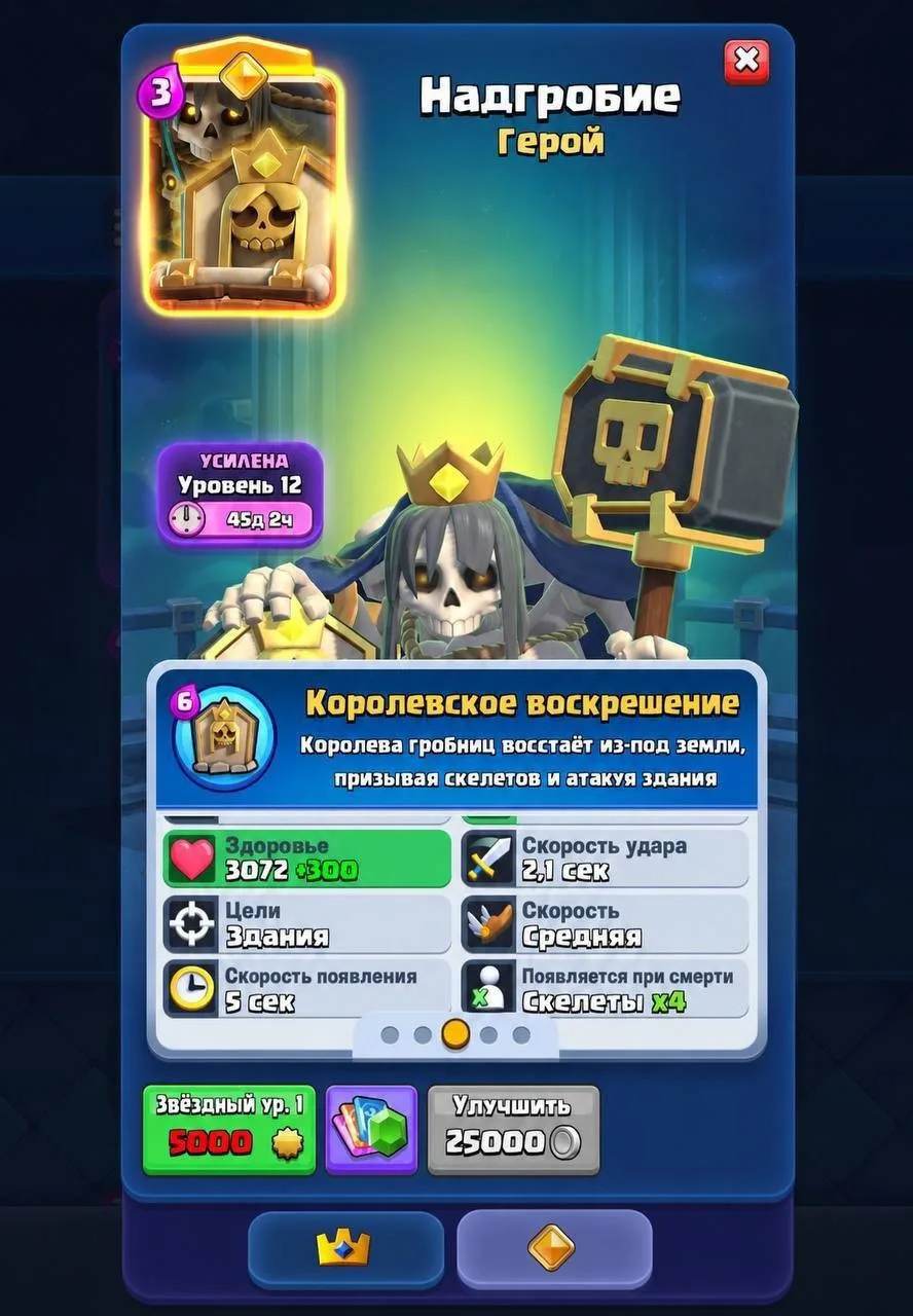 ✨Характеристики нового героического надгробия