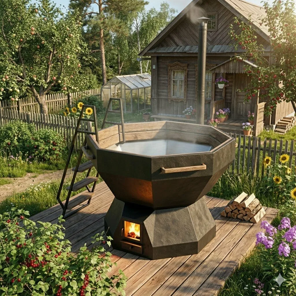 Стильные банные чаны и купели из нержавеющей стали