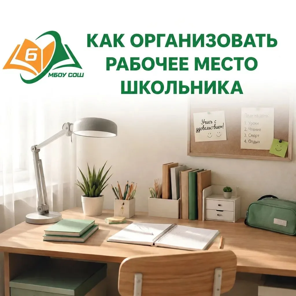 🎒 Как организовать удобное рабочее место для школьника?