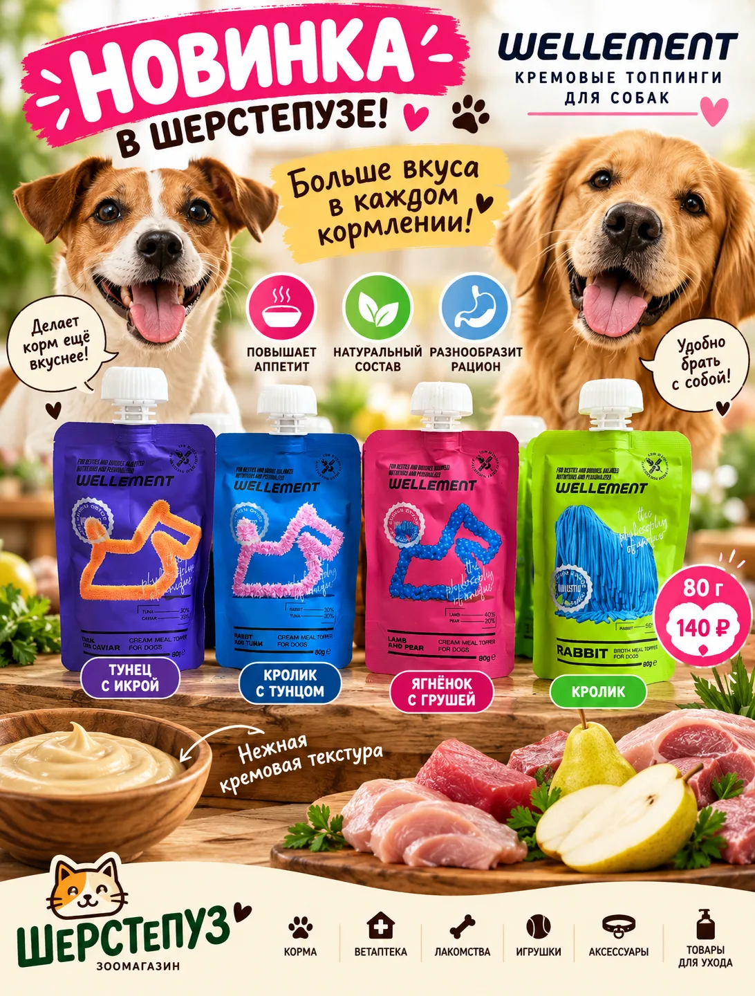 🐶 НОВИНКА В ШЕРСТЕПУЗЕ — ТОППИНГИ ДЛЯ СОБАК!
