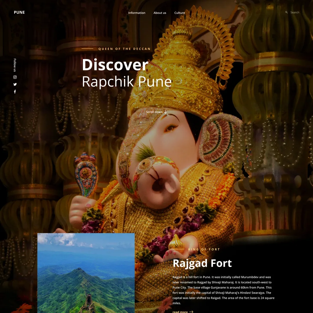 Landing page - Туризм в Пуне
