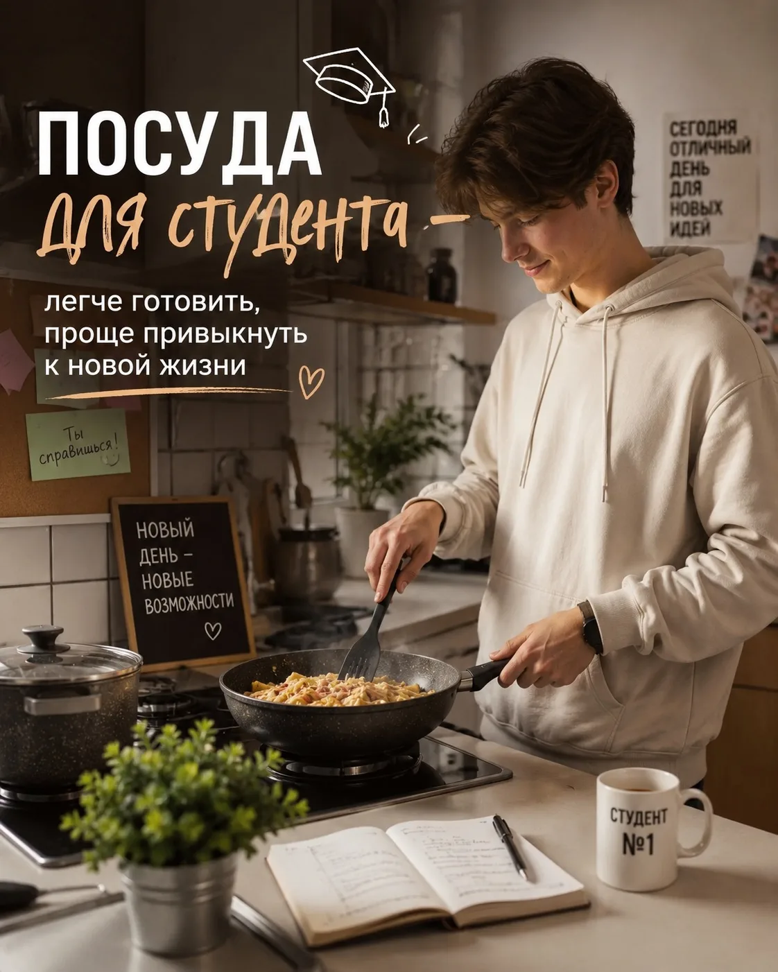 Посуда для студента: когда готовить самому становится проще 🍳🎓
