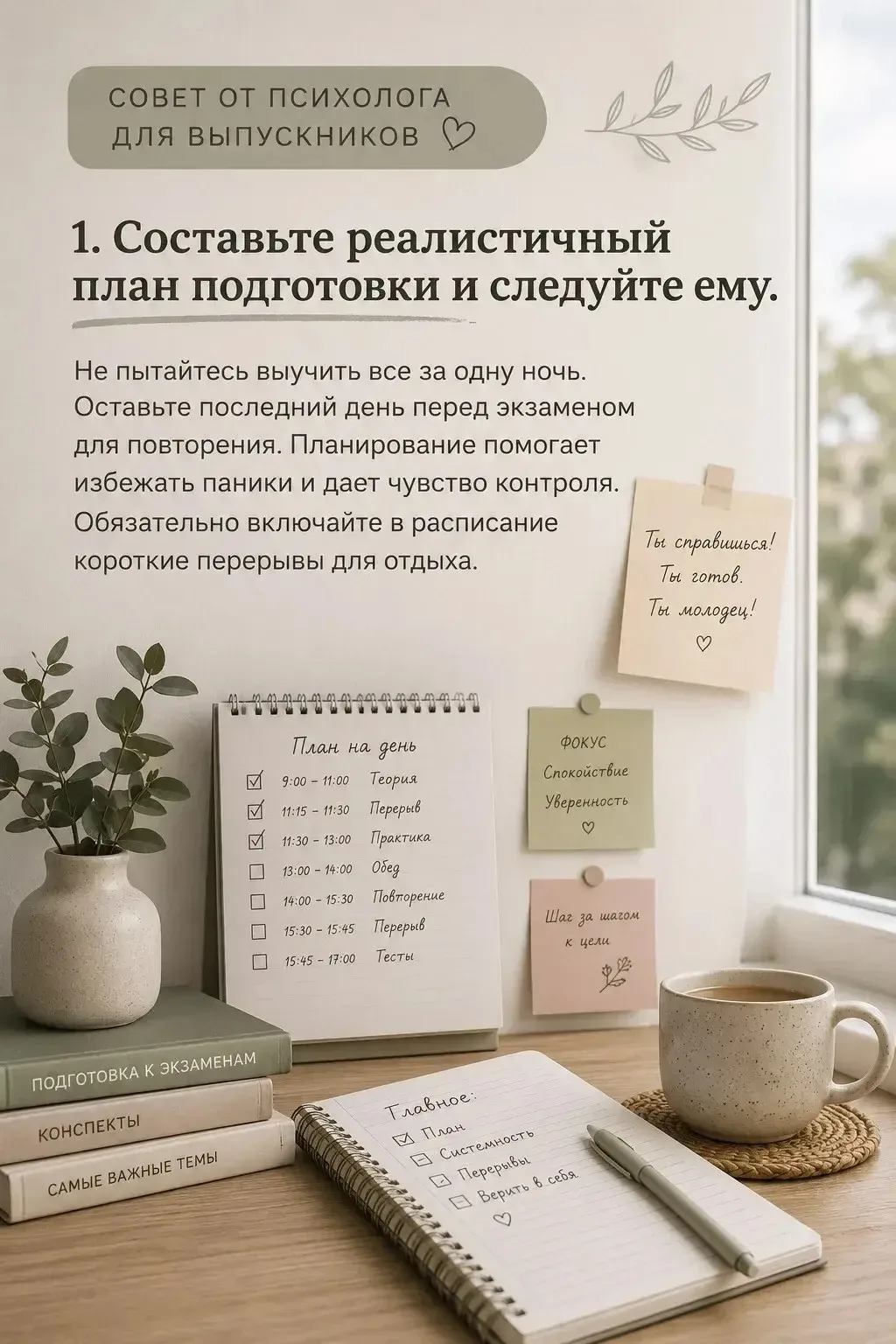 👩🏽‍🏫НА ЭКЗАМЕНЫ — С УВЕРЕННОСТЬЮ: ЦЕННЫЕ СОВЕТЫ ОТ ПСИХОЛОГА✅

Мы провели беседу с педагогом-псих