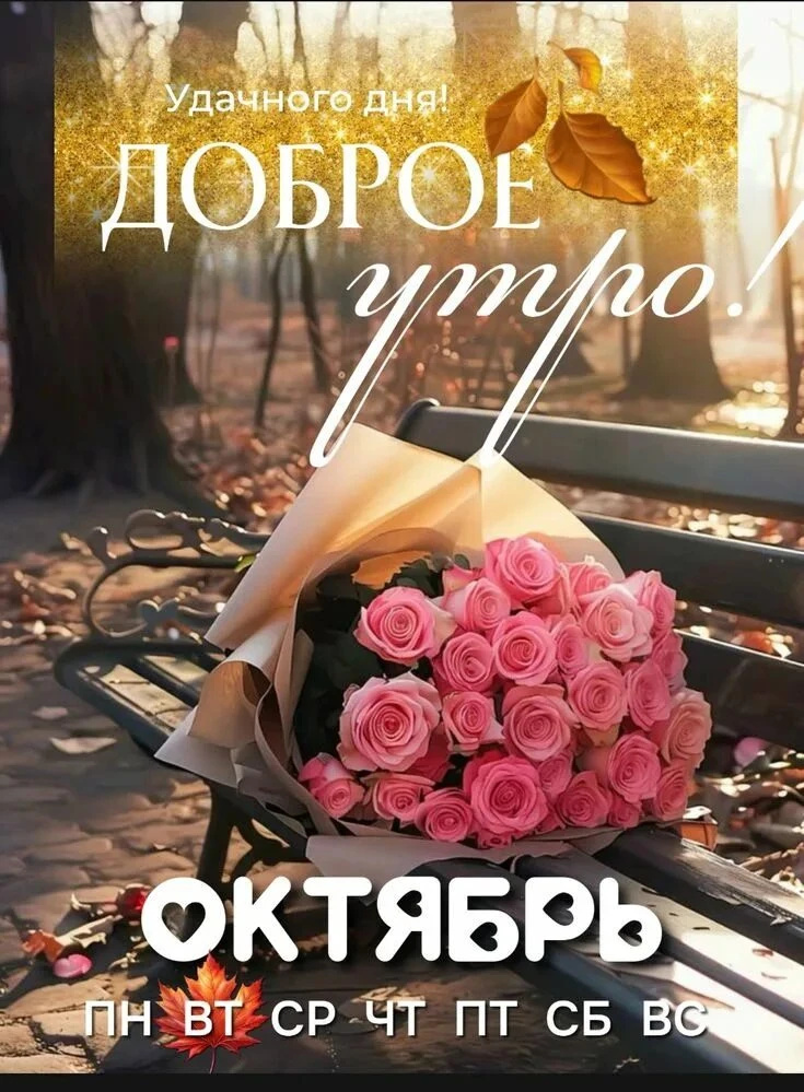 С добрым утром! С началом месяца! Теплого октября и хорошего настроения!