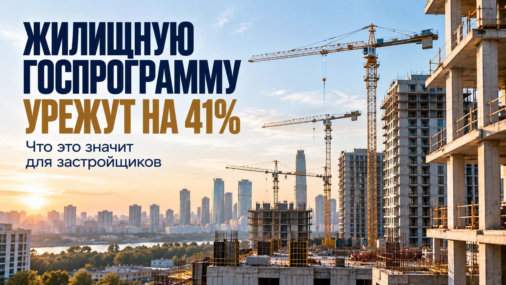 ⬇️Жилищную госпрограмму урежут на 41%: что это значит для застройщиков