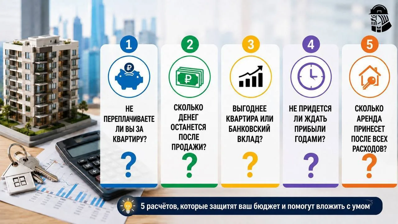 Как понять, что квартира станет выгодной инвестицией: 5 расчётов перед покупкой