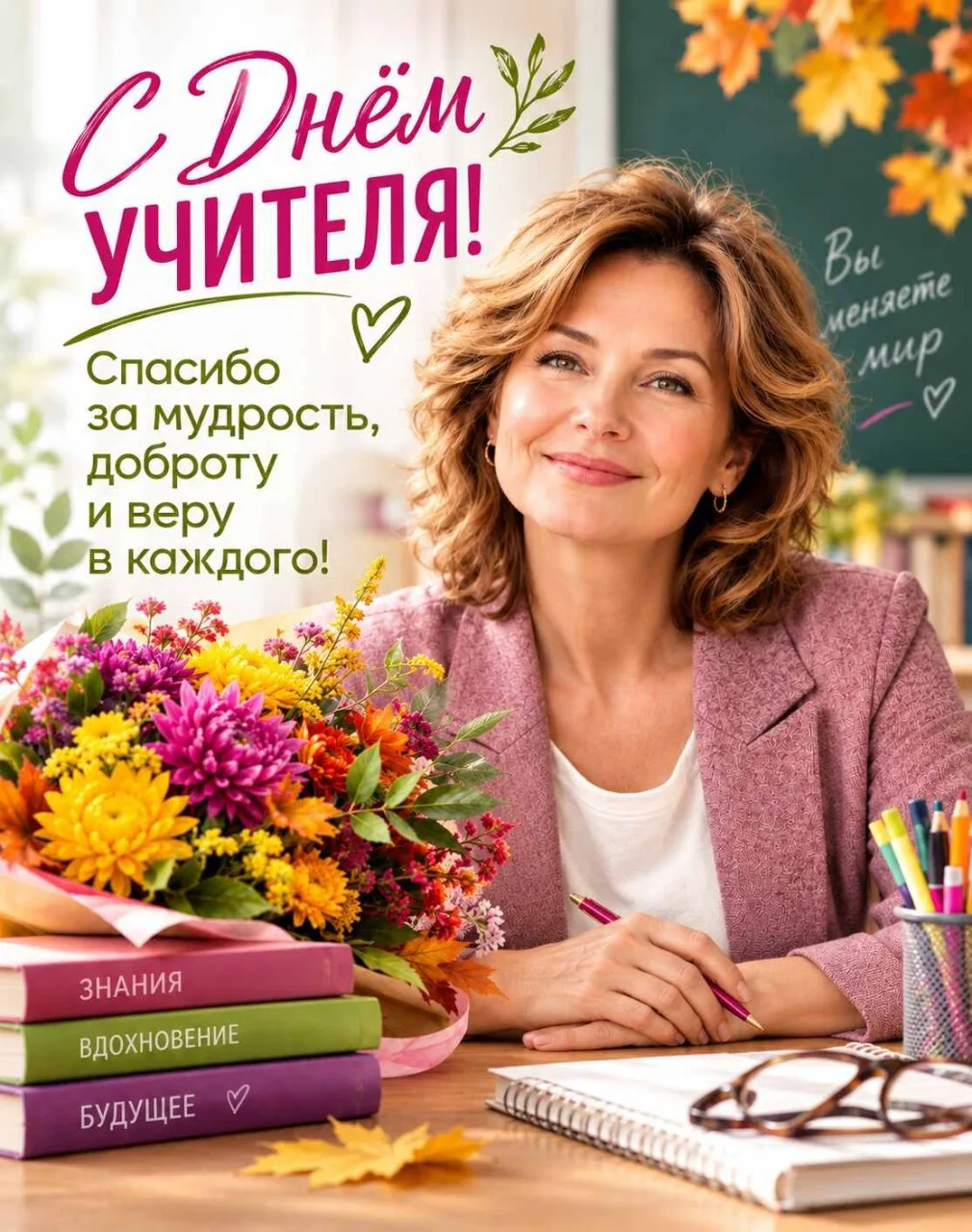 🌟 С Днём учителя! Дорогие учителя, поздравляем с праздником! 💼