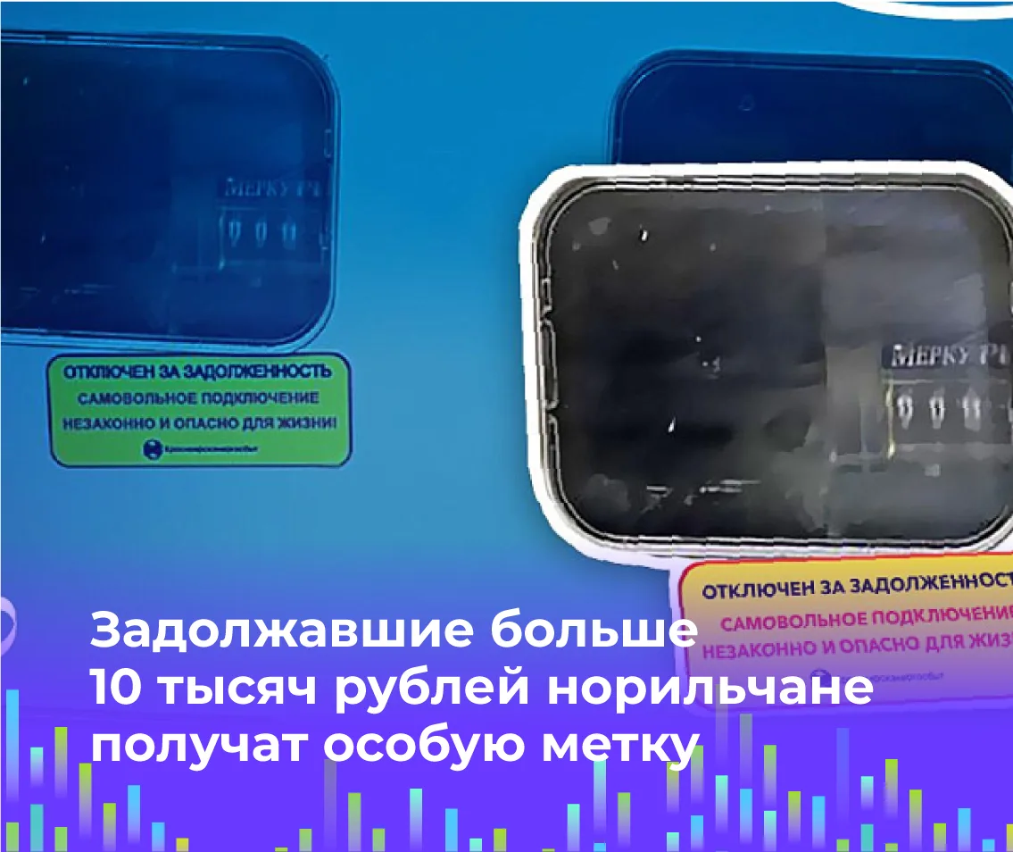 🏷 Задолжавшие больше 10 тысяч рублей норильчане получат особую метку

В Норильске на почтовых ящика