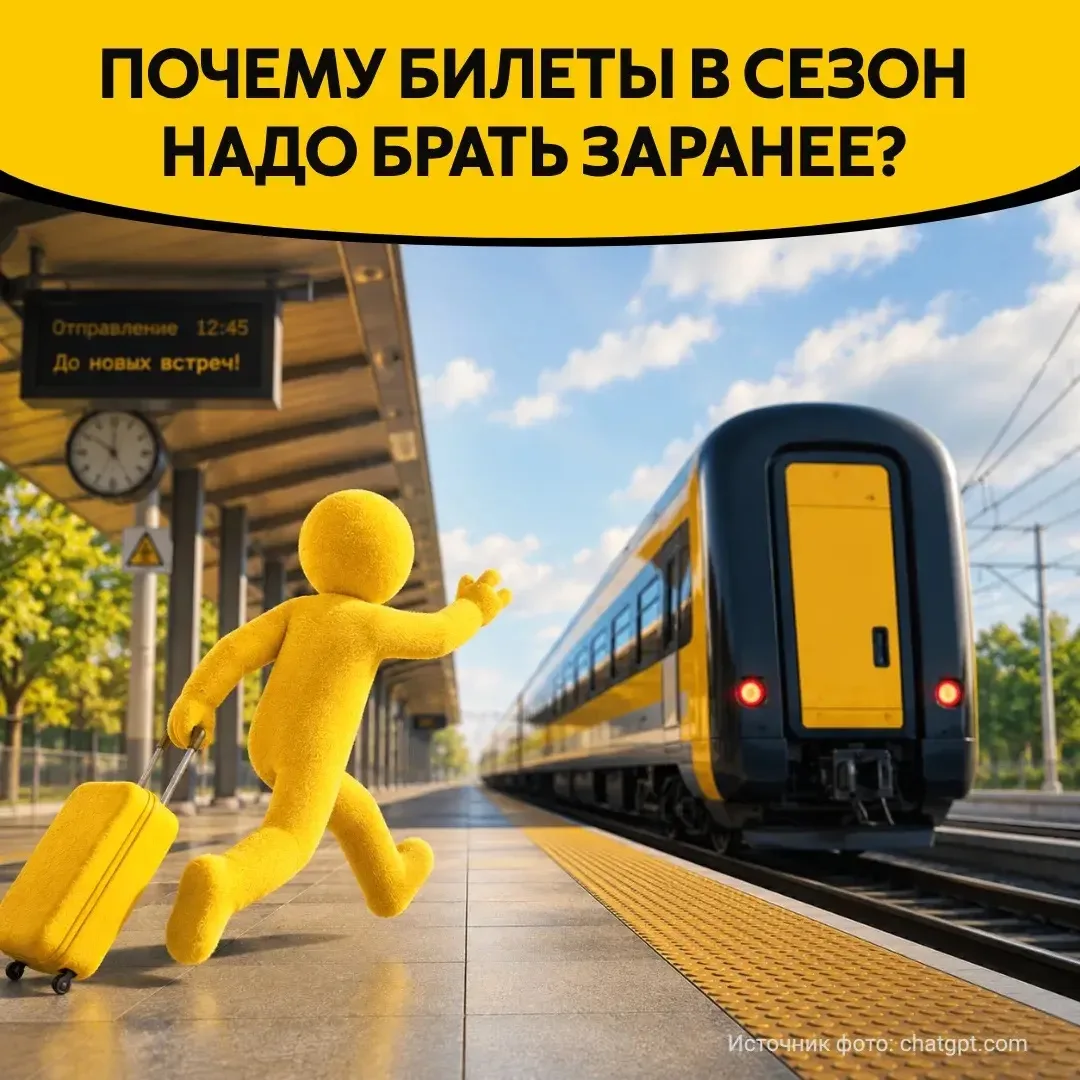 🚂 ПОЧЕМУ БИЛЕТЫ НА ПОЕЗД В СЕЗОН НАДО БРАТЬ ЗАРАНЕЕ?

Знакома ситуация: планируете поездку на море 