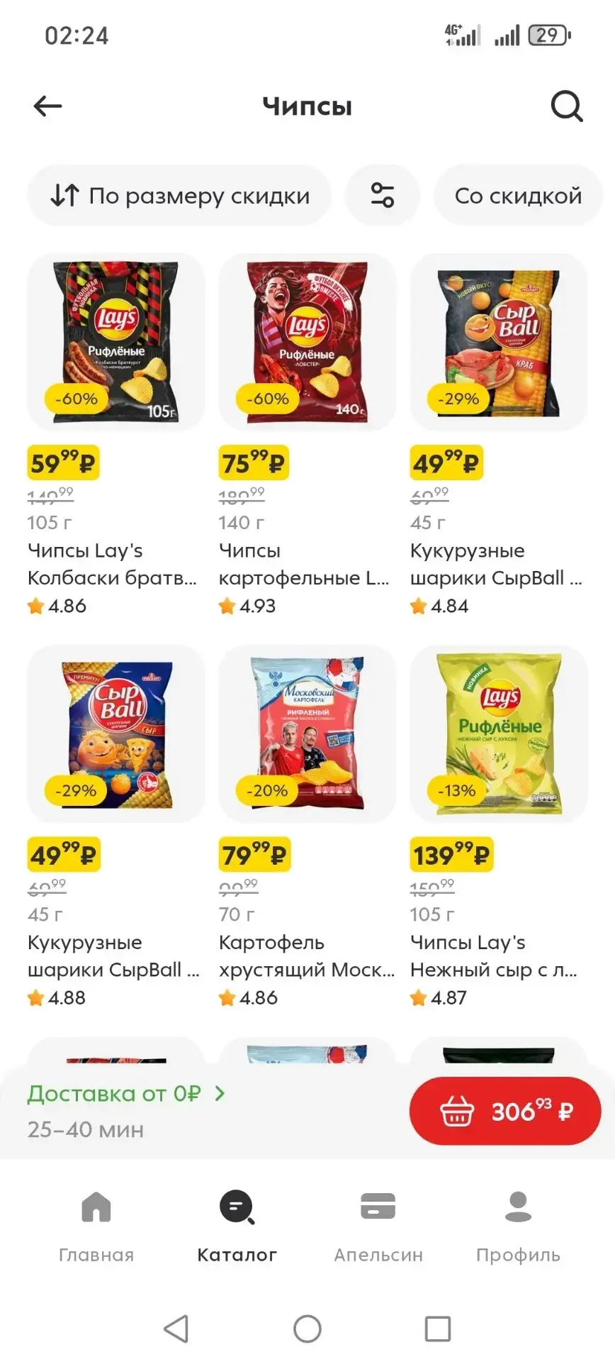 В пятерочке Скидки