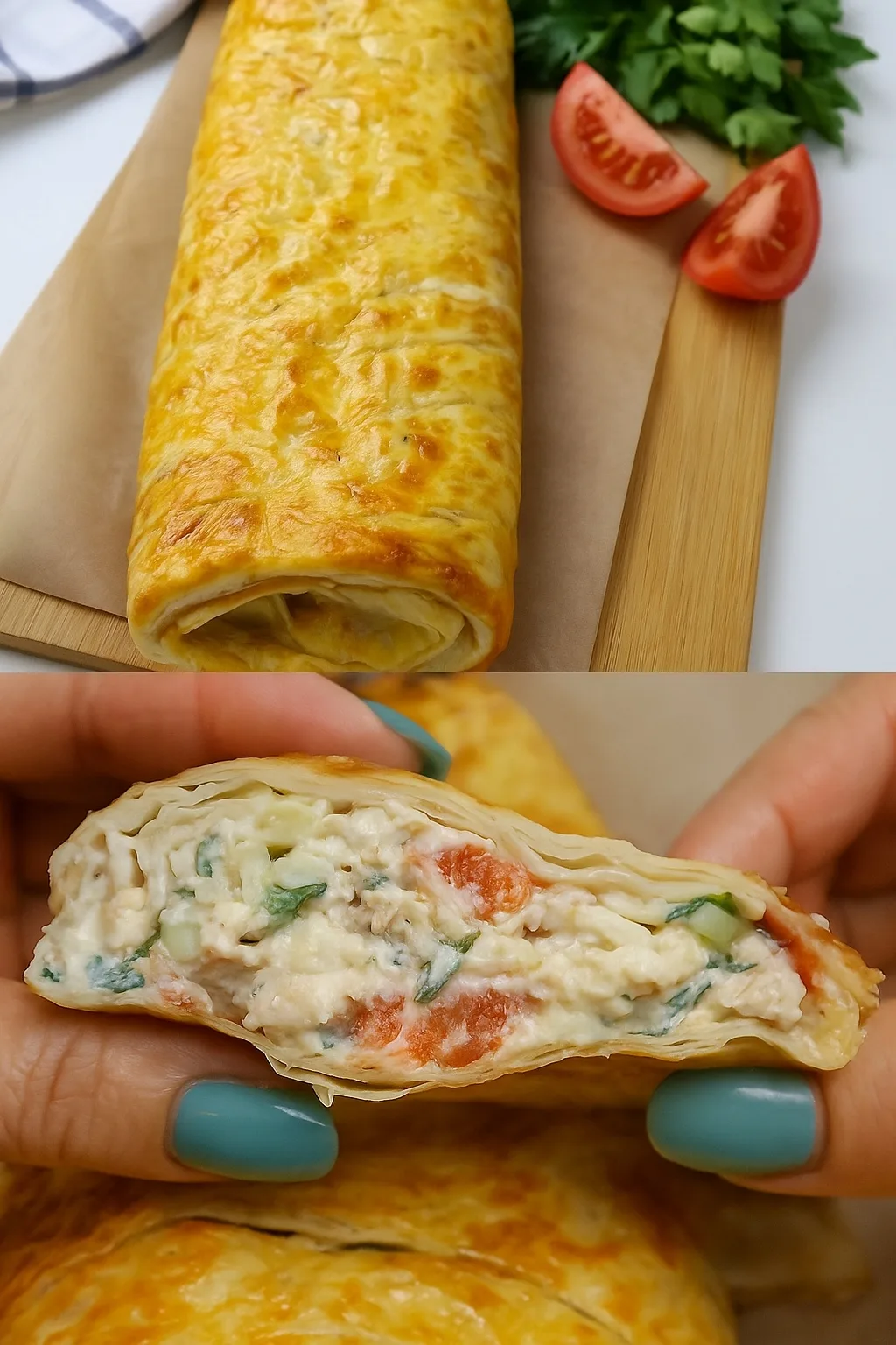 Куриный чесночный рулет!