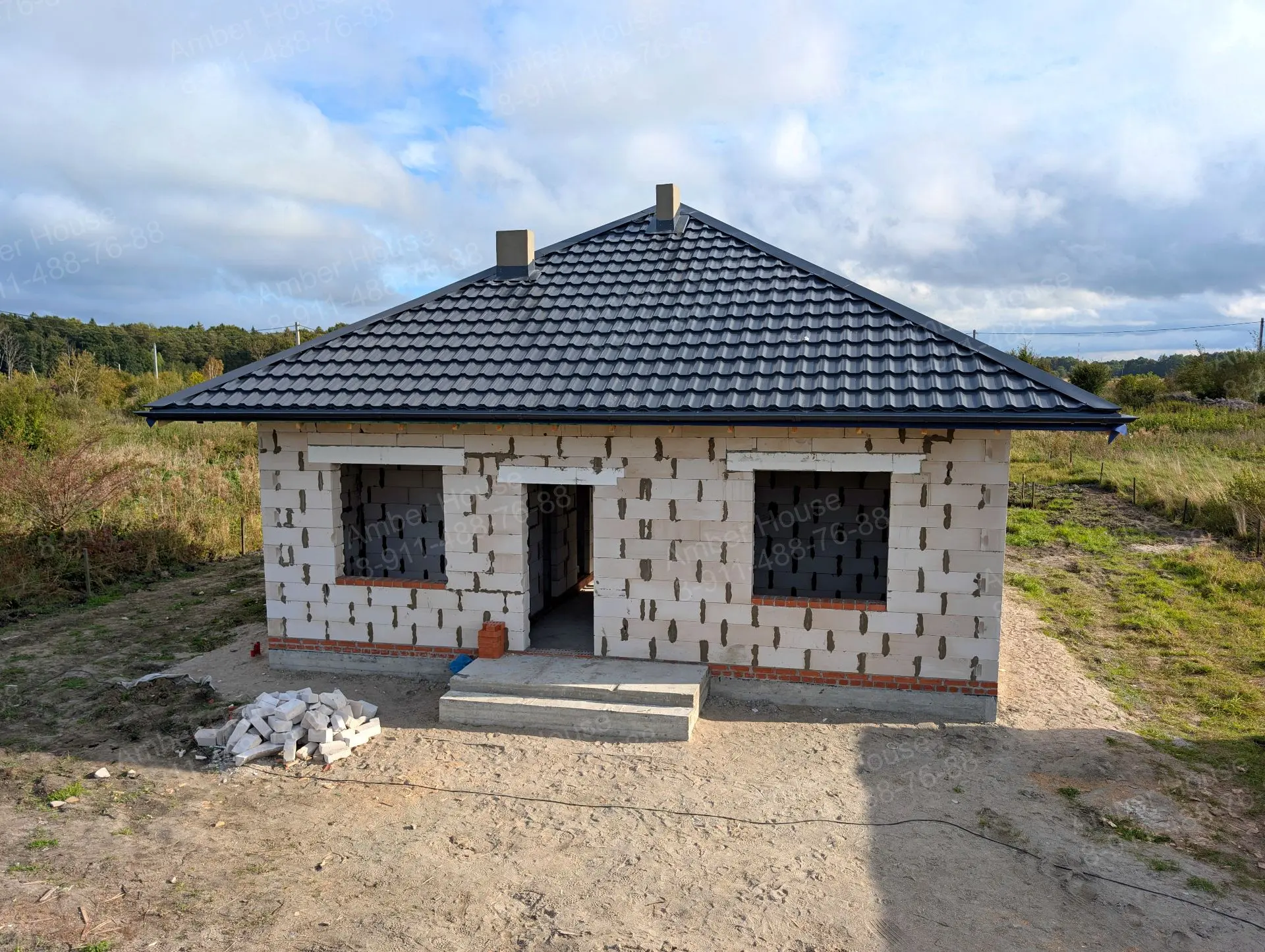 20 августа начали строительство дома 81 м² в СНТ Янтарная долина, и менее чем за 1,5 ме...