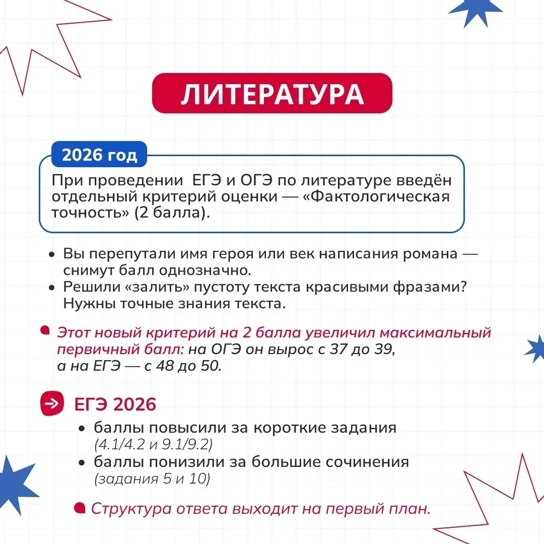 📌 Подготовили для вас информационные карточки — ОГЭ и ЕГЭ 2026  Источник: Педагогический вестник|Нов