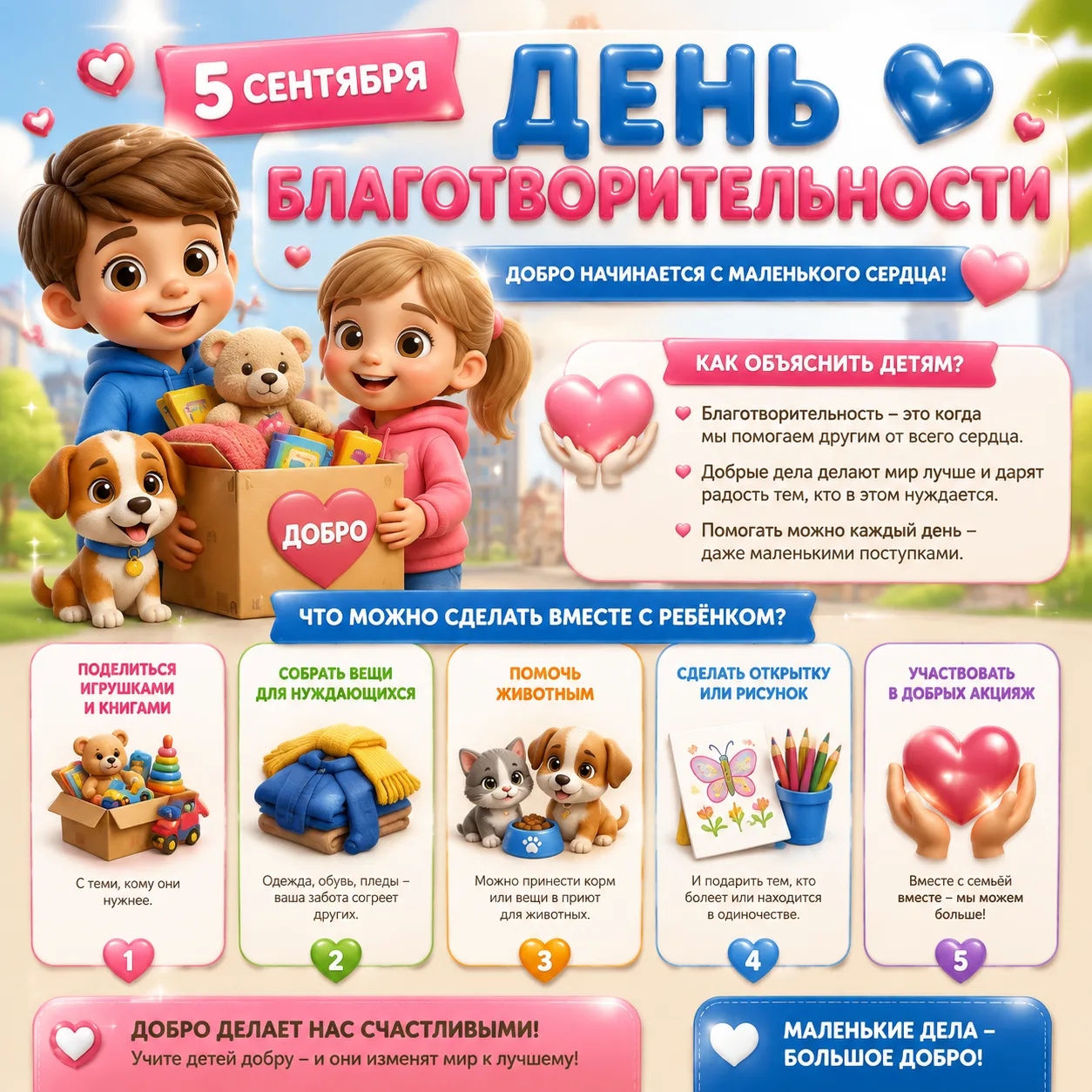 🧡 5 сентября — День благотворительности.