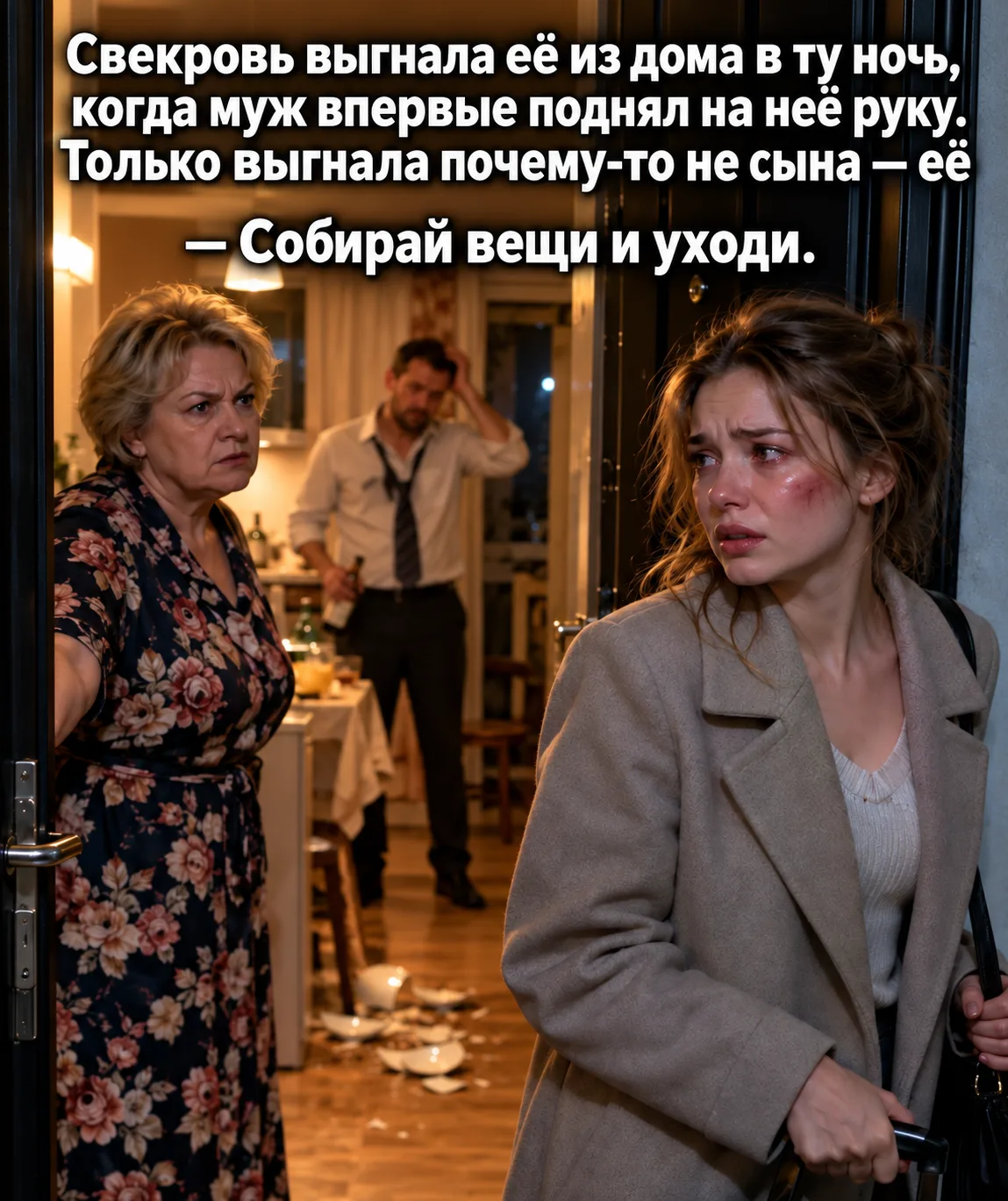Марина смотрела на Галину Павловну и не верила. Щека горела после Олеговой пощёчины. На...