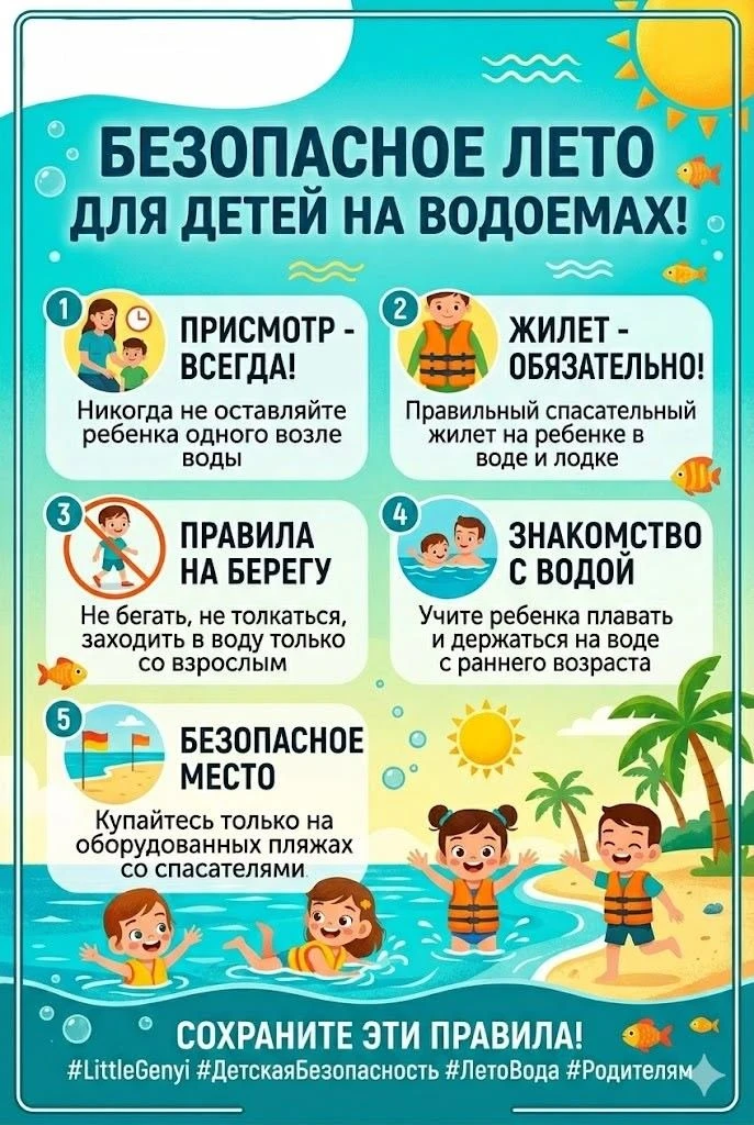 ✅🌊🏊 БЕЗОПАСНОЕ ЛЕТО