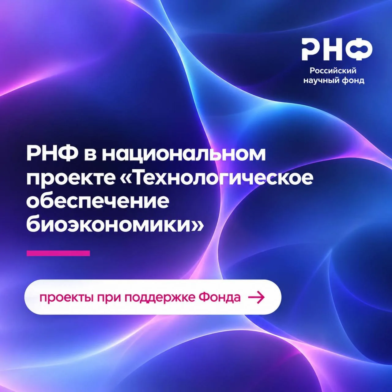 РНФ в национальном проекте «Технологическое обеспечение биоэкономики»