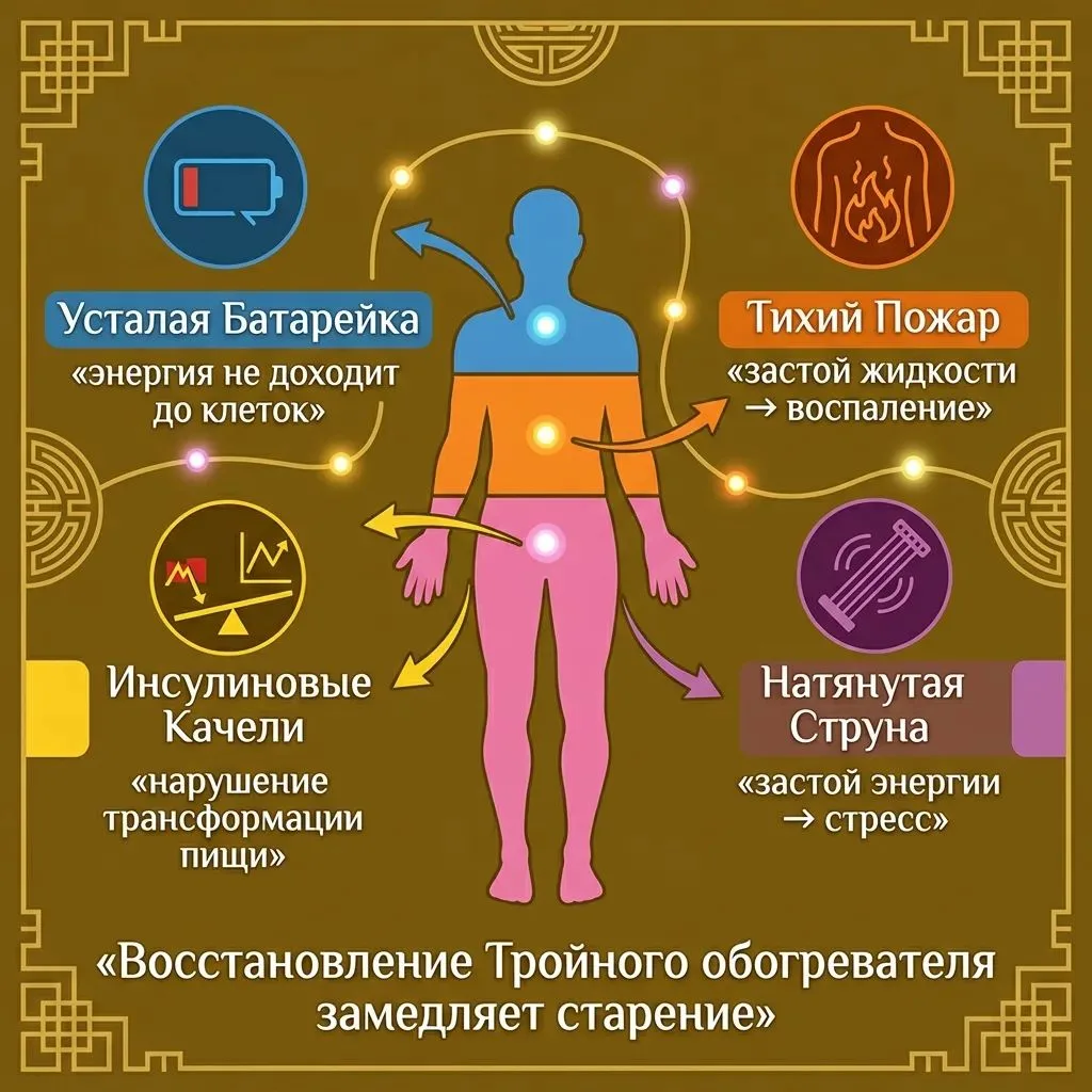 ТРОЙНОЙ ОБОГРЕВАТЕЛЬ: СВЯЗЬ С ЧЕТЫРЬМЯ СЦЕНАРИЯМИ СТАРЕНИЯ