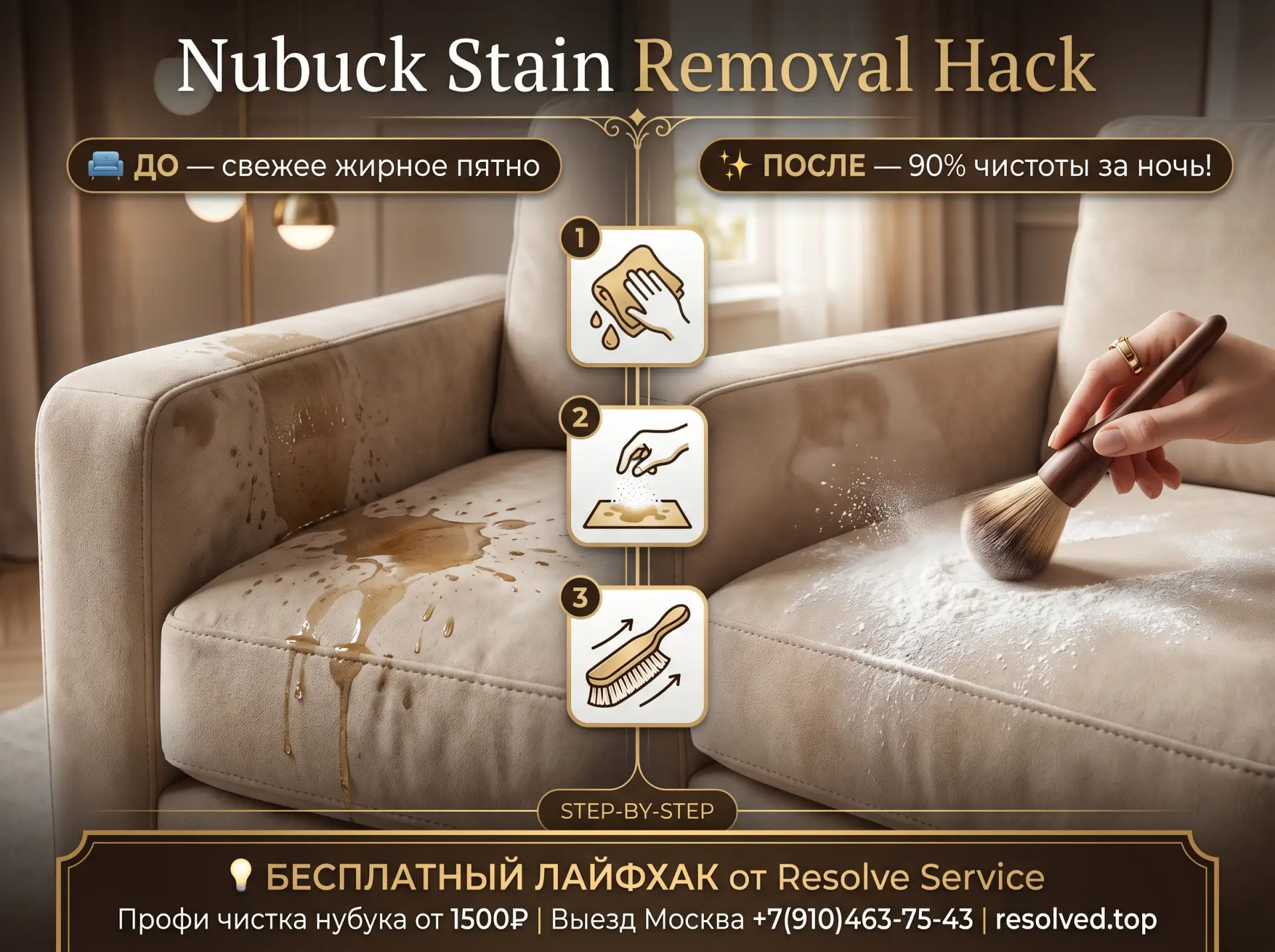 🛋️ Полезный лайфхак для владельцев нубуковой мебели!